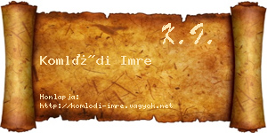 Komlódi Imre névjegykártya